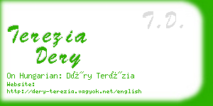 terezia dery business card